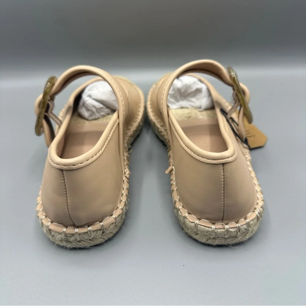 Frye and Co. Mary Jane Comfort Shoes Espadrille Flats Women’s Size 6.5 Nude